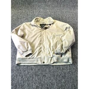 VTG Pacific Trail Flight/Bomber Jacket Mens L Khaki Full Zip Plaid Lined Outdoor